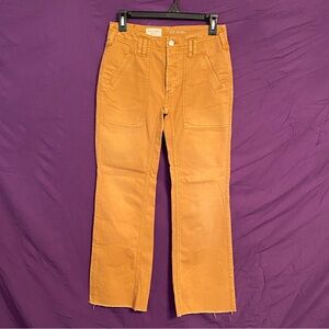 Pilcro Muted Orange Cropped Jeans. Size 23.